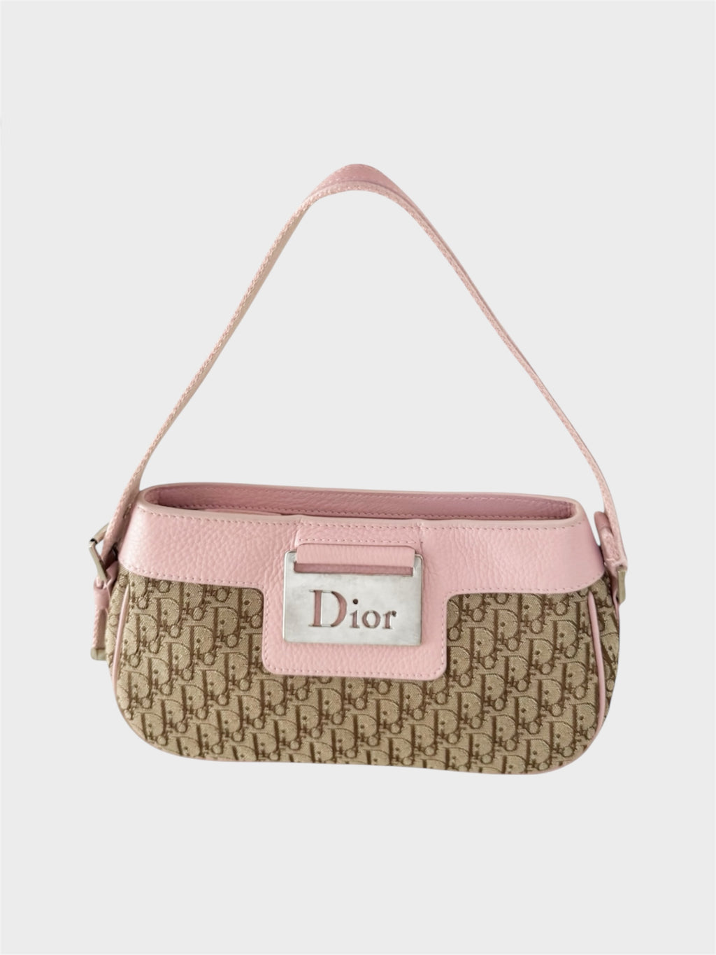 Christian Dior Pink Monogram Columbus Shoulder Bag