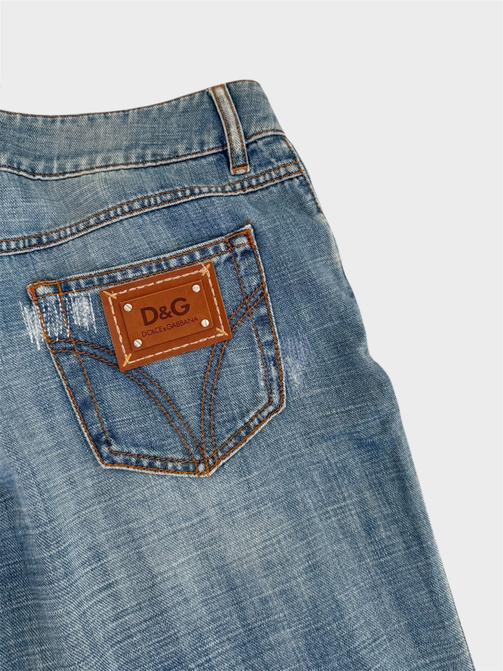 Dolce and Gabbana "Hotty" Low Rise Flared Distressed Jeans